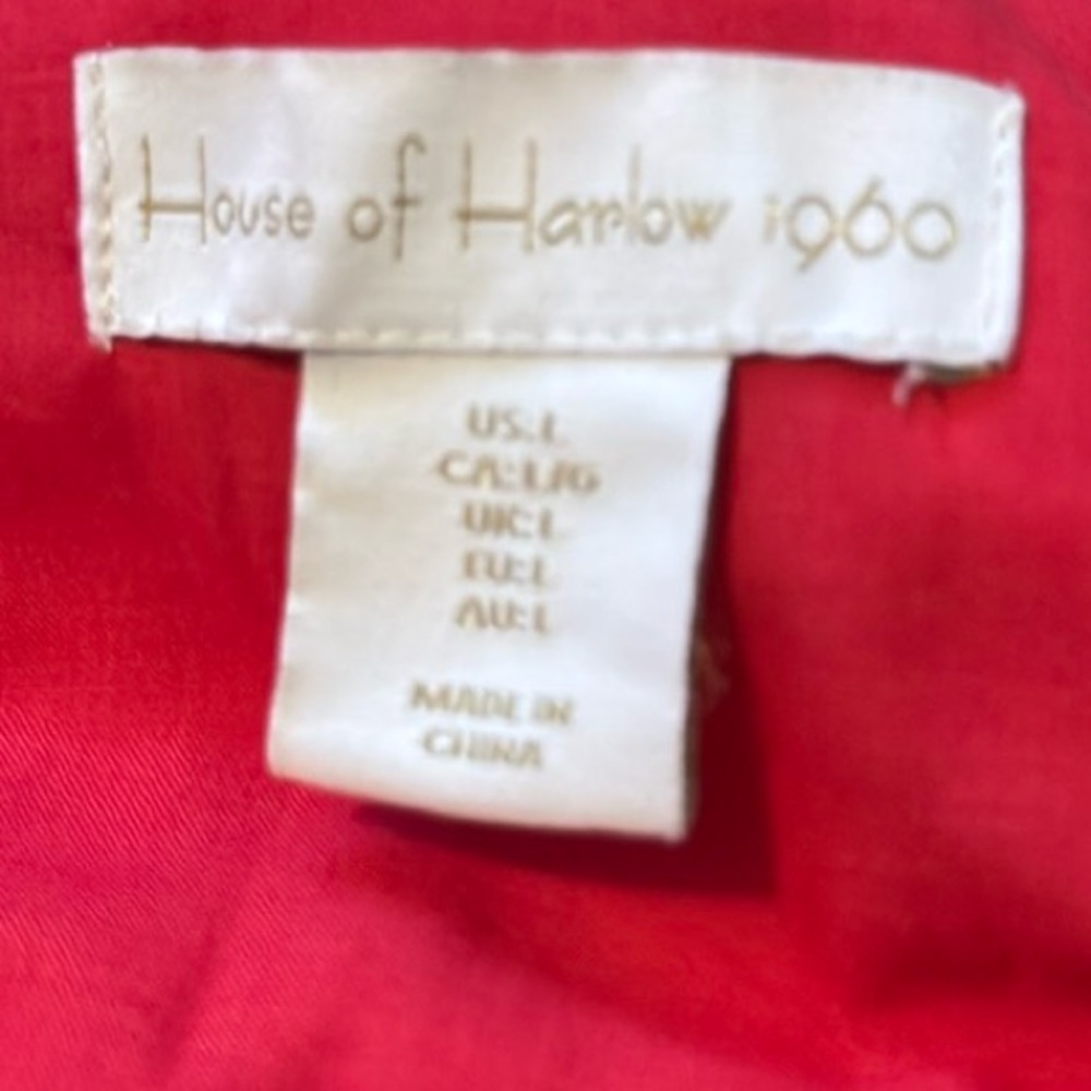 House of Harlow 1960 Red and White Patterned Midi Dress - Picture 6 of 6
